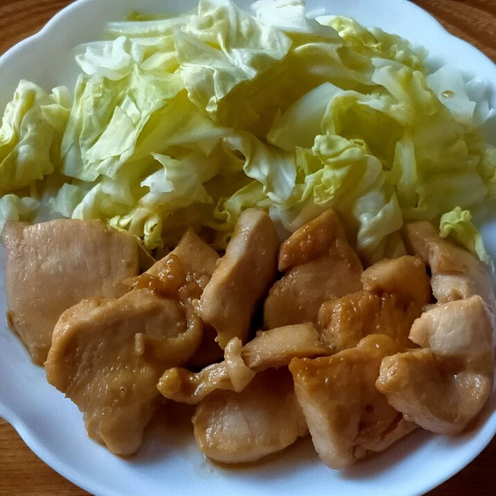 鶏むね肉の焼き肉〜キャベツ添え〜